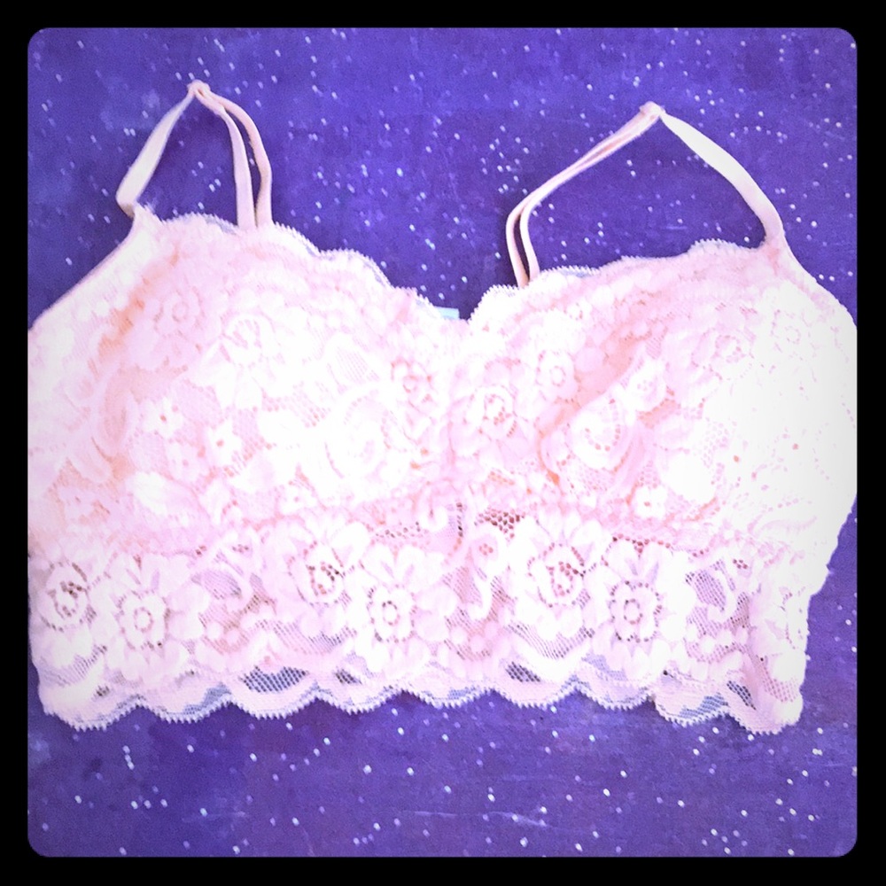 Peach Lace bralette